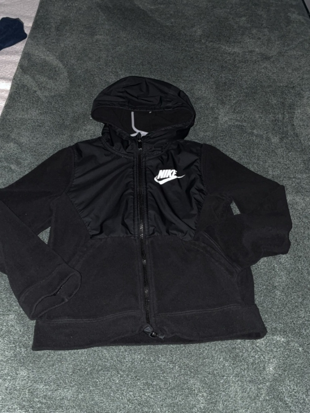 Nike Black and White Zip Hoodie Jacket